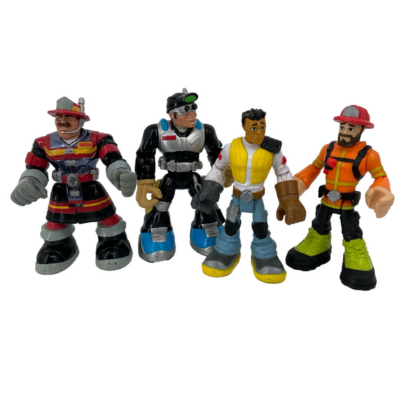 Mattel Action Rescue Figures Lot Carlos Kitbash Firefighter Forest Fuego - Picture 1 of 11